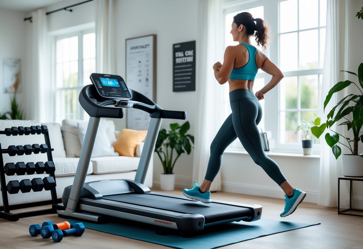 Sådan optimerer du din hjemmetræning med løbebånd og håndvægte